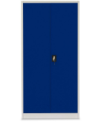 Lager|Zwei Stahlschrank - 195x120x60 - Tür RAL 5010 / Korpus RAL 7047