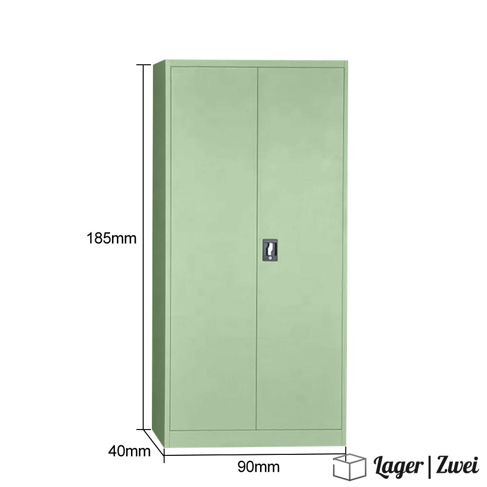 Lager|Zwei Stahlschrank - 185*90*40 - Tür RAL 6019 / Korpus RAL 6019 Limited Edition