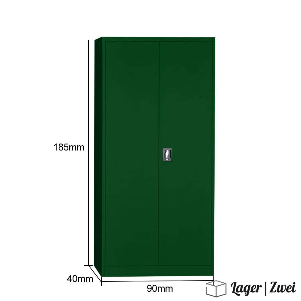 Lager|Zwei Stahlschrank - 185*90*40 - Tür RAL 6005 / Korpus RAL 6005 Limited Edition