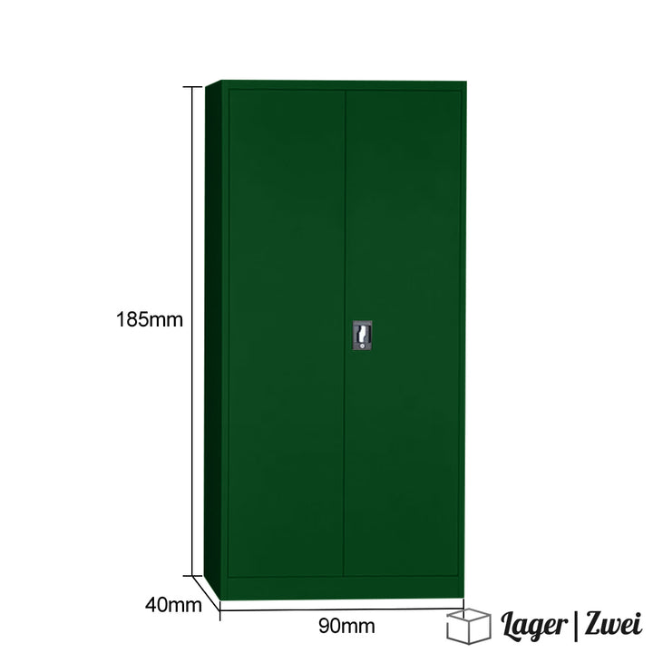 Lager|Zwei Stahlschrank - 185*90*40 - Tür RAL 6005 / Korpus RAL 6005 Limited Edition
