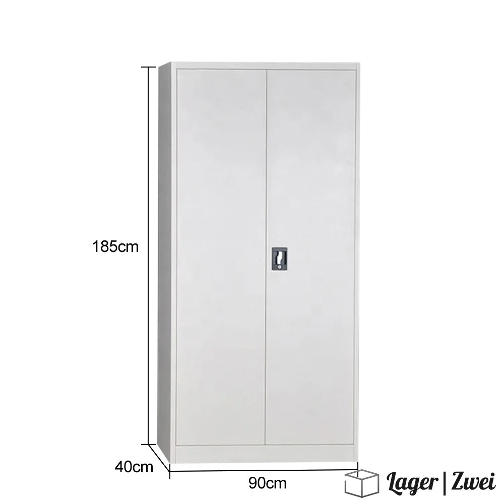 Lager|Zwei Stahlschrank - 185*90*40 - Tür RAL 7047 / Korpus RAL 7047