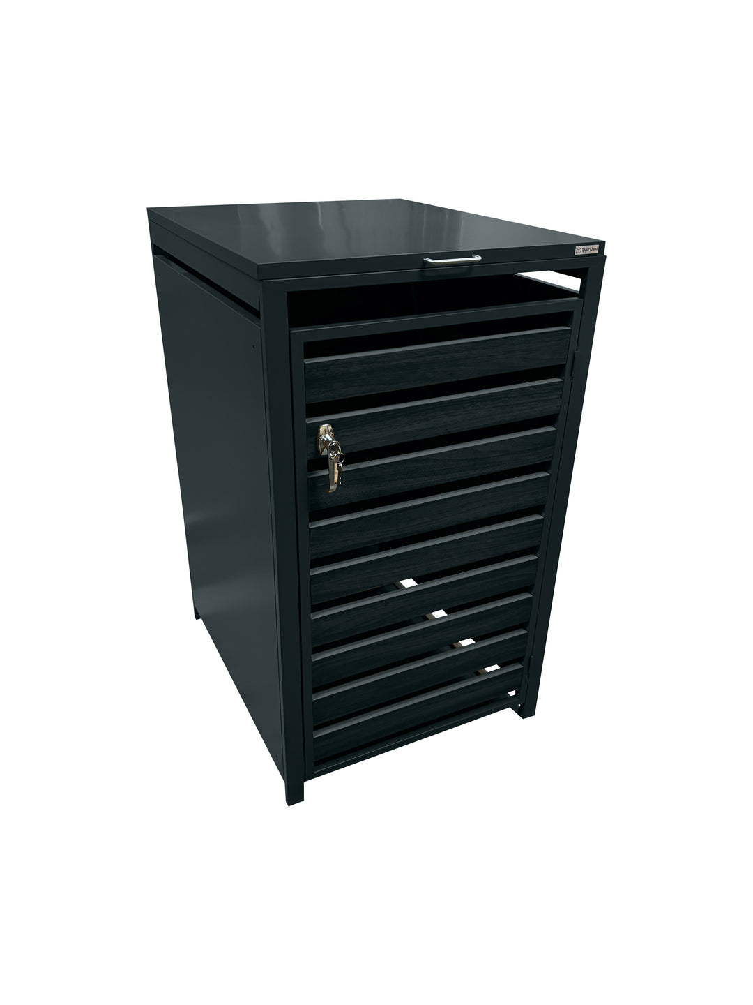 Lager|Zwei Mülltonnenbox Mülltonnenhaus für 240L-Behälter - 116*68*80 - Tür RAL 7016 / Korpus RAL 7016