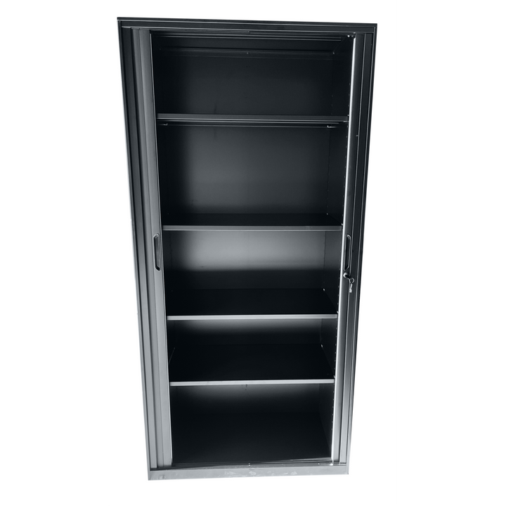 Lager|Zwei Stahlschrank - 185*90*45 - Tür RAL 9005 / Korpus RAL 9005