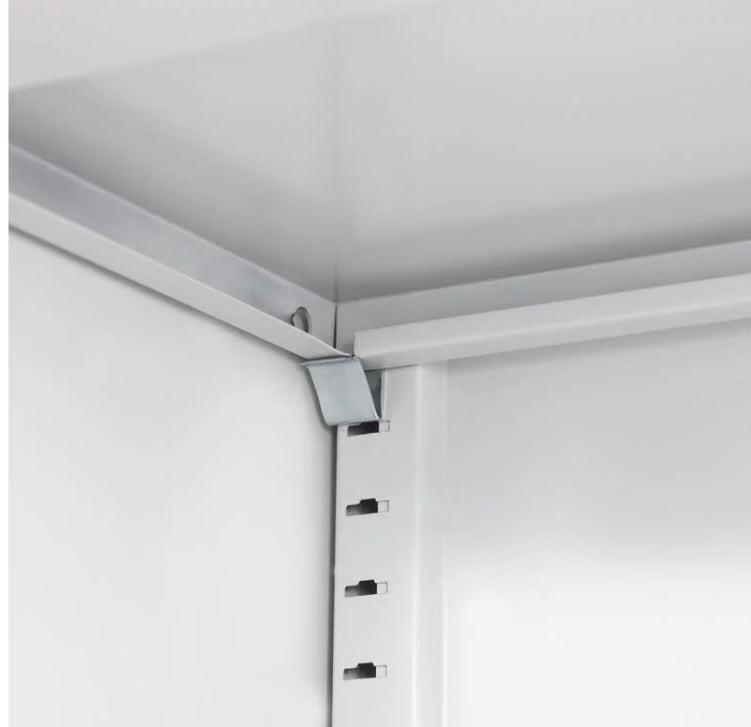 Lager|Zwei Stahlschrank - 185*90*40 - Tür RAL 7047 / Korpus RAL 7047