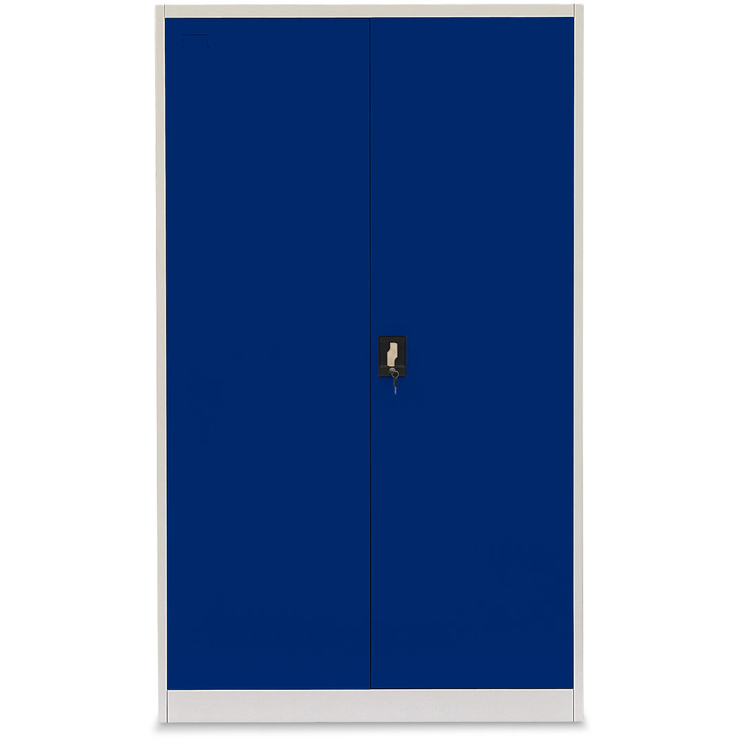 Lager|Zwei Stahlschrank - 185*90*40 - Tür RAL 5010 / Korpus RAL 7047