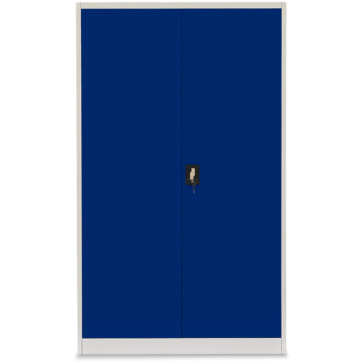 Lager|Zwei Stahlschrank - 185*90*40 - Tür RAL 5010 / Korpus RAL 7047
