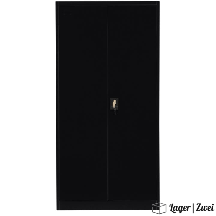 Lager|Zwei Stahlschrank - 185*90*40 - Tür RAL 9005 / Korpus RAL 9005