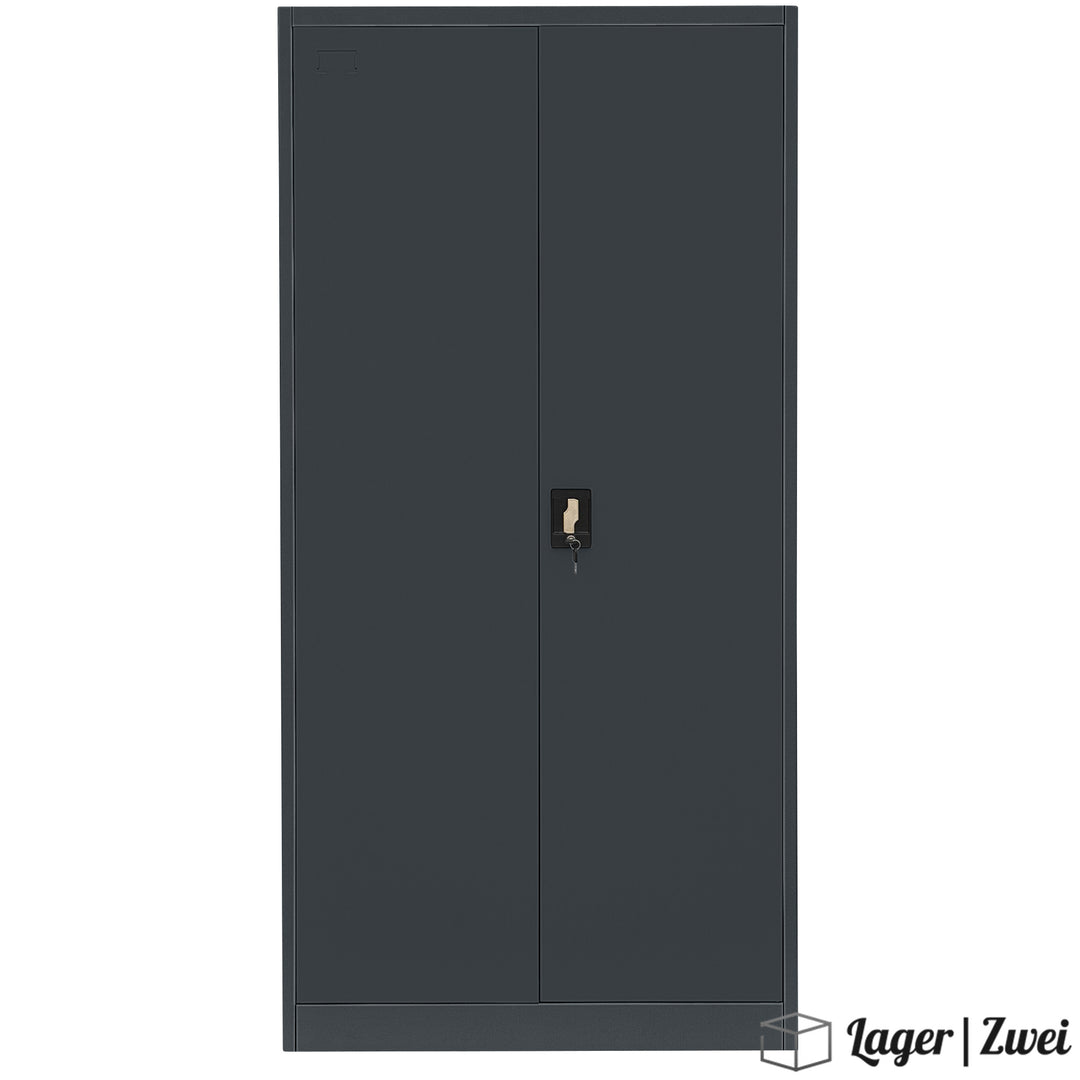 Lager|Zwei Stahlschrank - 185*90*40 - Tür RAL 7016 / Korpus RAL 7016