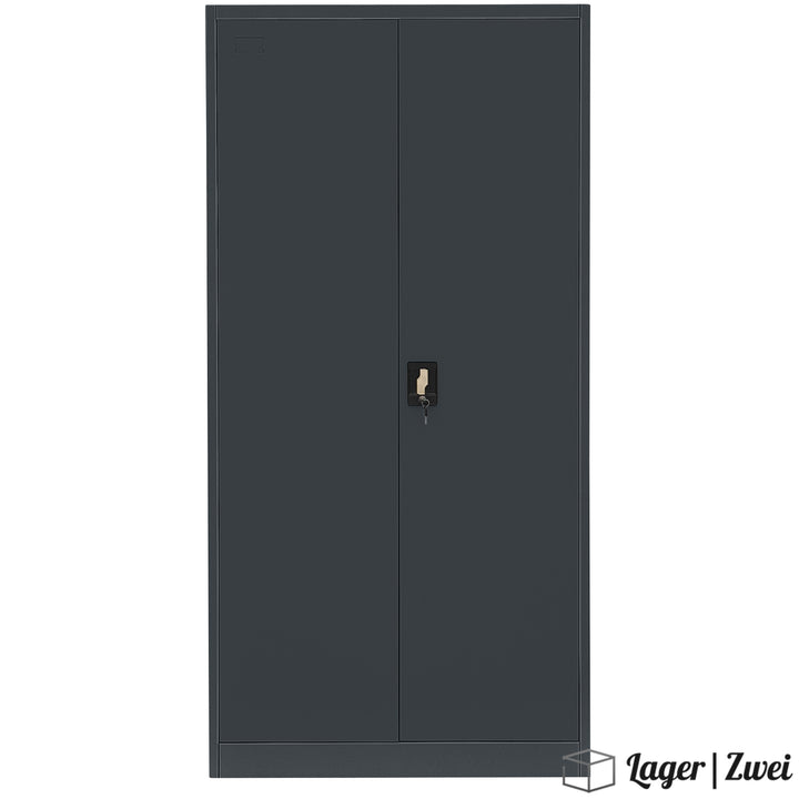 Lager|Zwei Stahlschrank - 195*120*60 - Tür RAL 7016 / Korpus RAL 7016