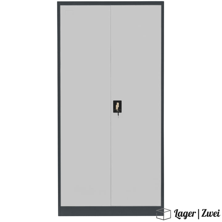 Lager|Zwei Stahlschrank - 185*90*40 - Tür RAL 7047 / Korpus RAL 7016