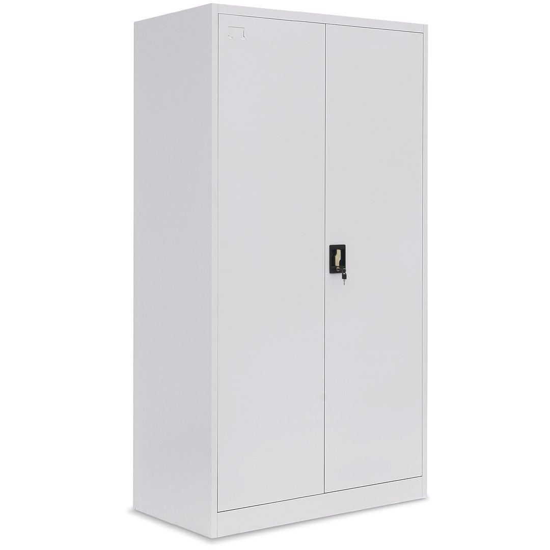 Lager|Zwei Stahlschrank - 185*90*40 - Tür RAL 7047 / Korpus RAL 7047