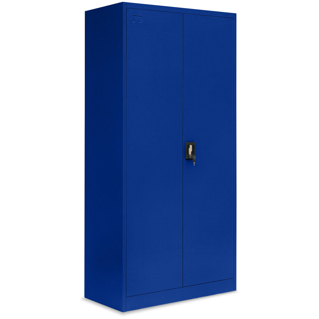 Lager|Zwei Stahlschrank - 185*90*40 - Tür RAL 5010 / Korpus RAL 5010