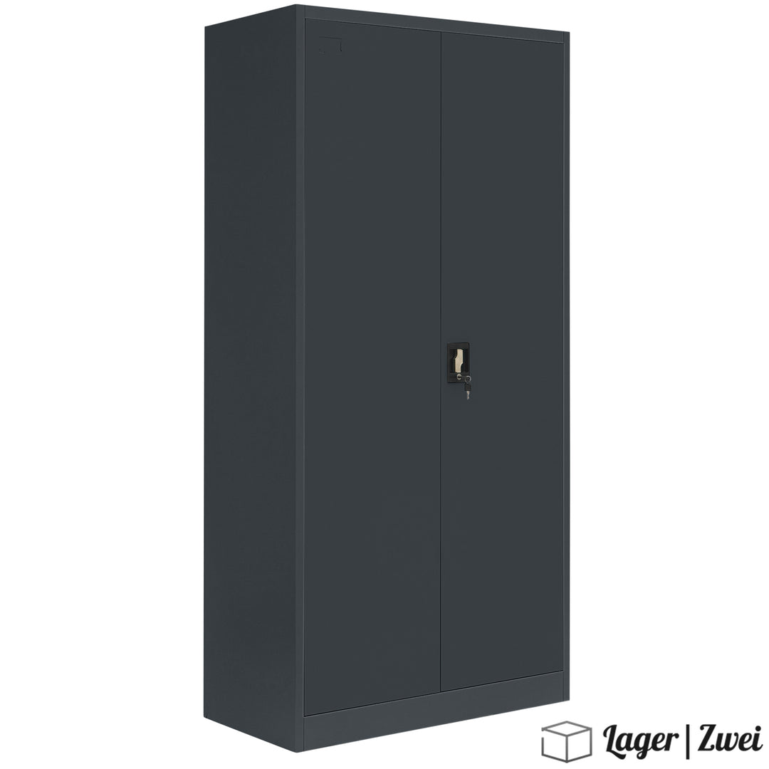 Lager|Zwei Stahlschrank - 195*120*60 - Tür RAL 7016 / Korpus RAL 7016