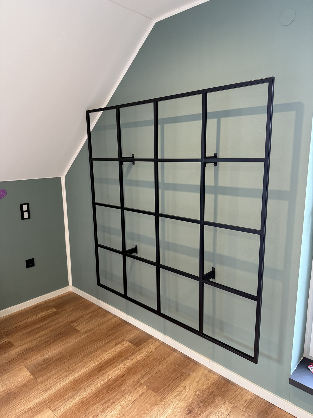 Lager|Zwei Metallregal Pinnwand "Lilli" incl. 5 Ablageböden - 150*150 - RAL 9005 strukturiert