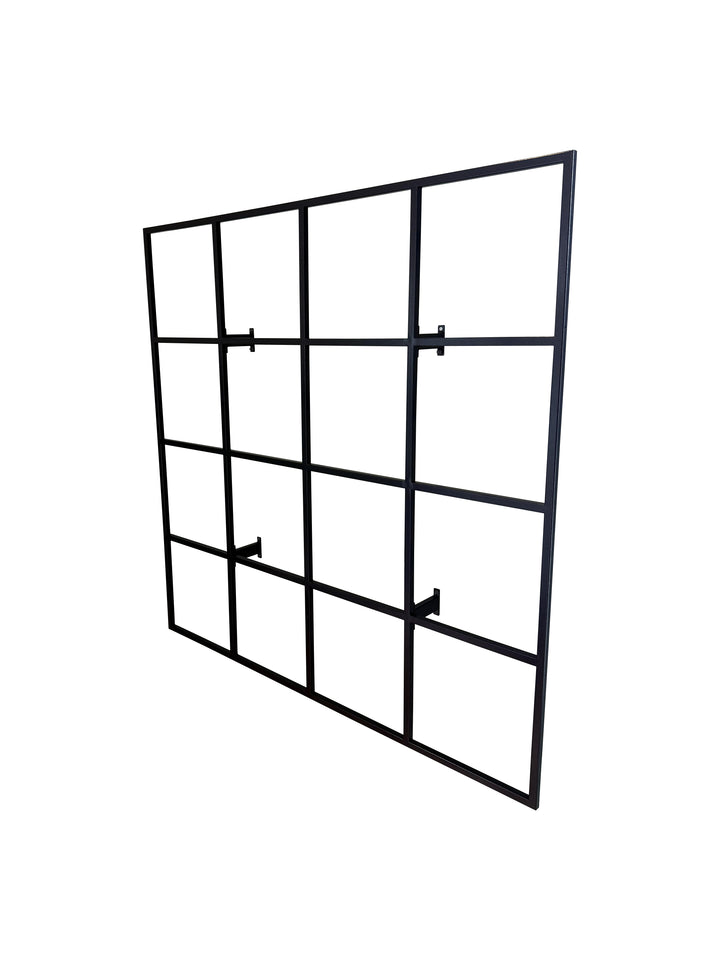 Lager|Zwei Metallregal Pinnwand "Lilli" incl. 5 Ablageböden - 150*150 - RAL 9005 strukturiert