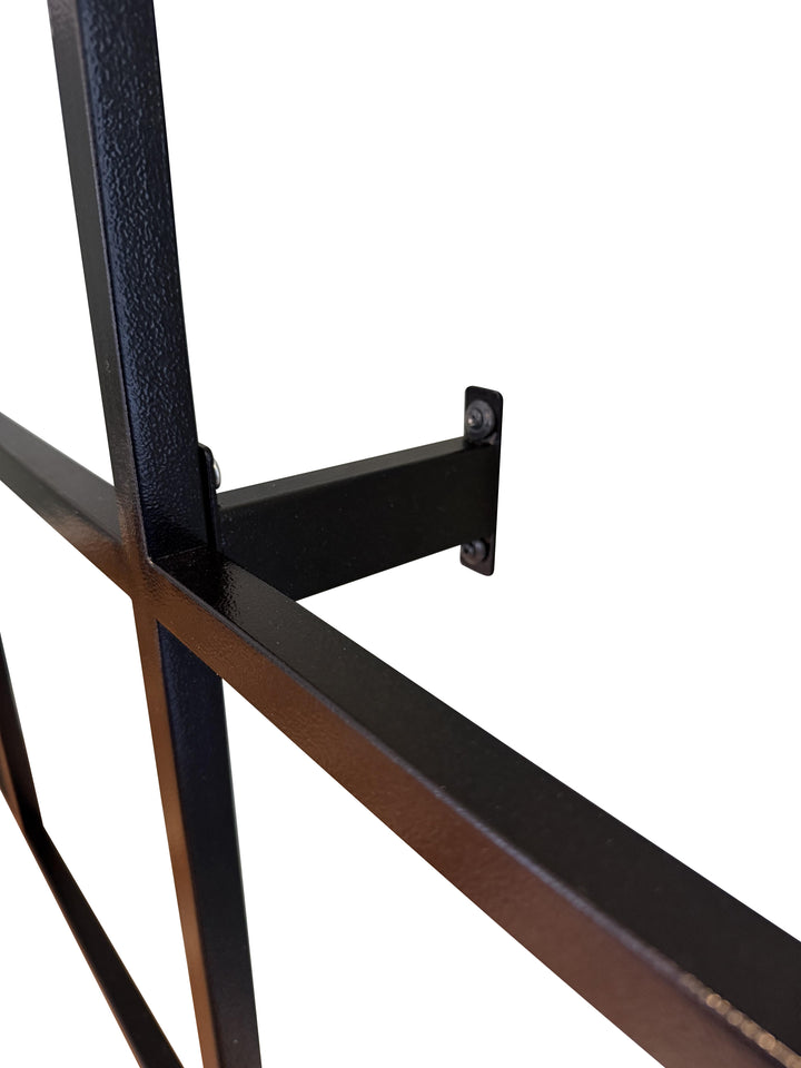 Lager|Zwei Metallregal Pinnwand "Lilli" incl. 5 Ablageböden - 150*150 - RAL 9005 strukturiert