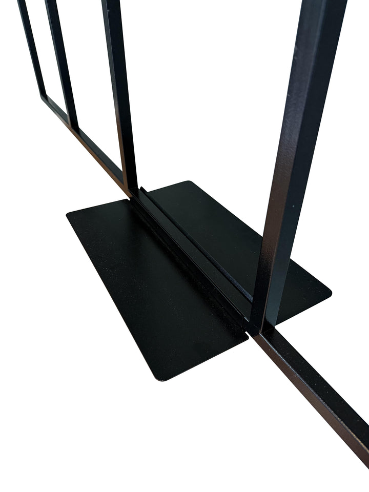 Lager|Zwei Metallregal Pinnwand "Lilli" incl. 5 Ablageböden - 150*150 - RAL 9005 strukturiert