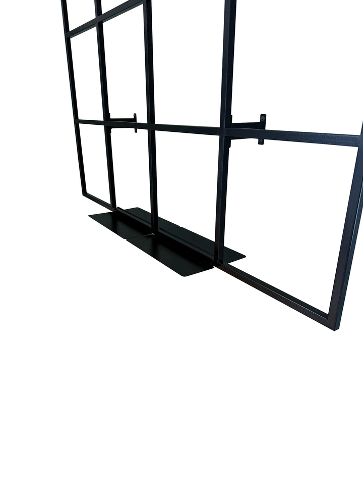 Lager|Zwei Metallregal Pinnwand "Lilli" incl. 5 Ablageböden - 150*150 - RAL 9005 strukturiert