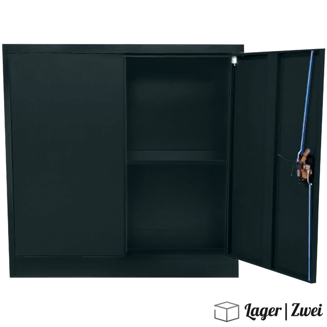 Lager|Zwei Stahlschrank - 90*90*40 - Anthrazit RAL 7016