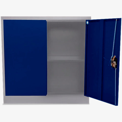 Lager|Zwei Stahlschrank - 90*90*40 - Tür RAL 5010 / Korpus RAL 7047