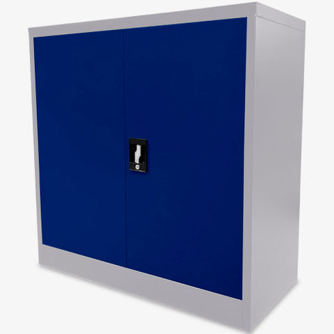 Lager|Zwei Stahlschrank - 90*90*40 - Tür RAL 5010 / Korpus RAL 7047