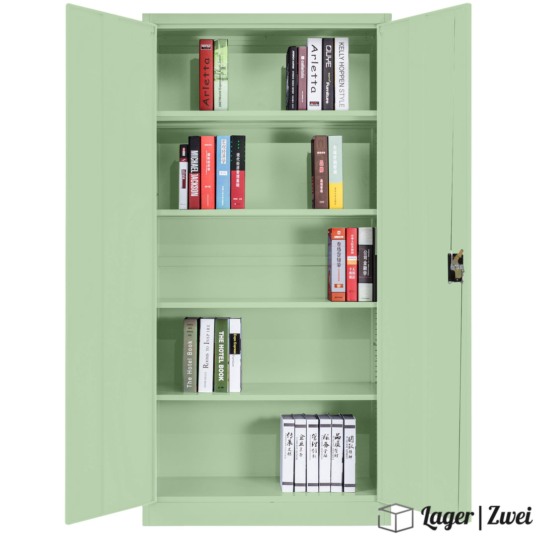 Lager|Zwei Stahlschrank - 185*90*40 - Tür RAL 6019 / Korpus RAL 6019 Limited Edition