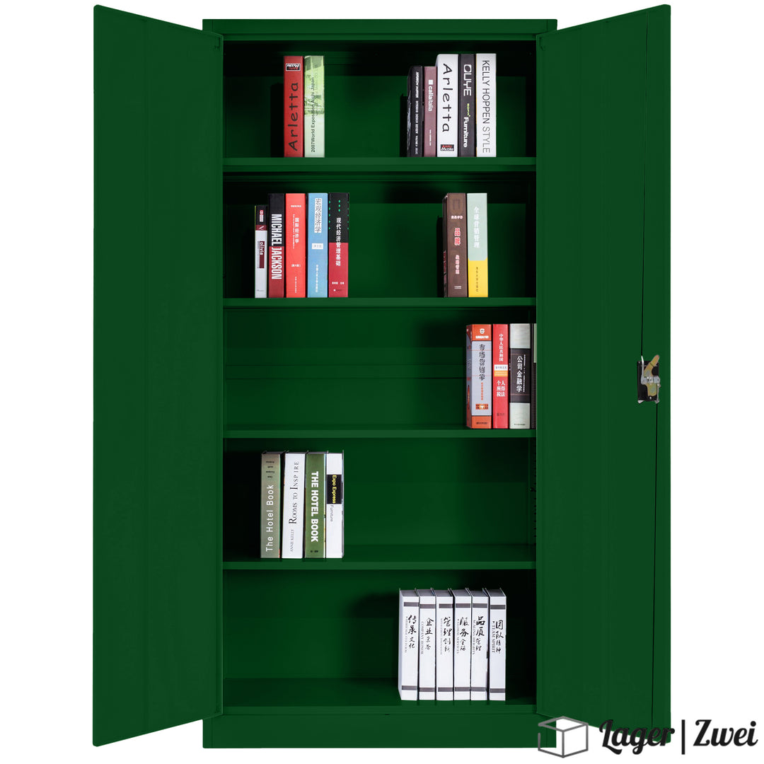 Lager|Zwei Stahlschrank - 185*90*40 - Tür RAL 6005 / Korpus RAL 6005 Limited Edition