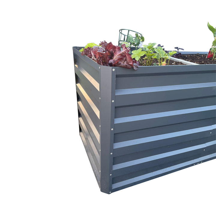 Lager|Zwei Hochbeet groß - 120*60*60 - pulverbeschichtetes Metall - RAL 7016