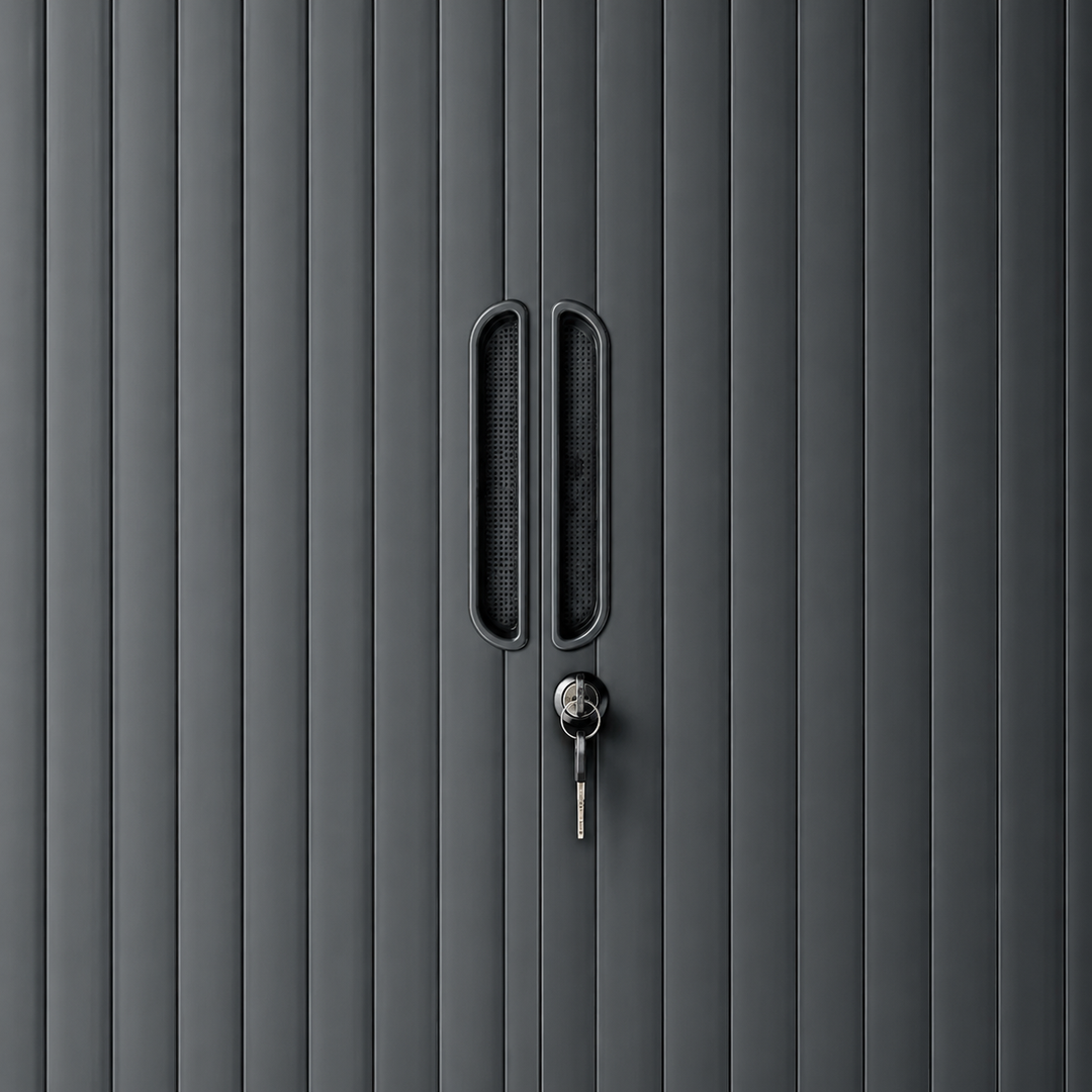 Lager|Zwei Stahlschrank - 185*90*45 - Tür RAL 9005 / Korpus RAL 9005
