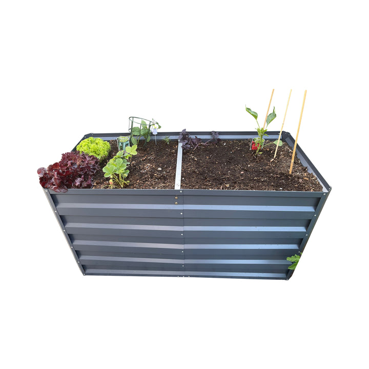 Lager|Zwei Hochbeet groß - 120*60*60 - pulverbeschichtetes Metall - RAL 7016