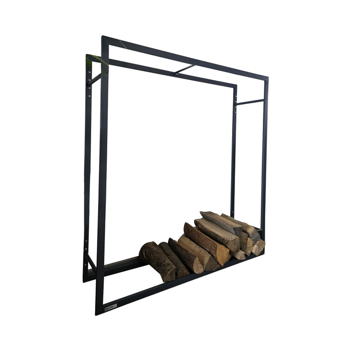 Lager|Zwei Kaminholzregal  - 116*110*28 - Pulverbeschichteter Stahl - RAL 7016